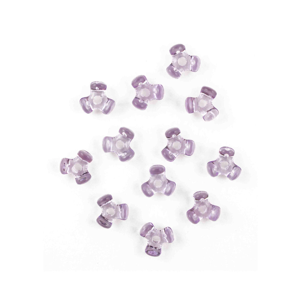 11 mm Acrylic Lavender Tri Beads Bulk 1,000 Pieces - artcovecrafts.com