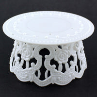 4.5 Inch White Plastic Ornament Base For Cake Topper Base & Favors 12 Pieces - artcovecrafts.com