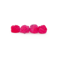 1 inch Neon Pink Small Craft Pom Poms 100 Pieces - artcovecrafts.com