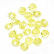 6mm Transparent Yellow Rondelle Faceted Beads 480 Pieces - artcovecrafts.com