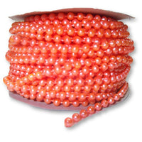 4mm Orange Plastic Fused Pearls Garland Strands for Decorating & Crafts 24 Yards - artcovecrafts.com