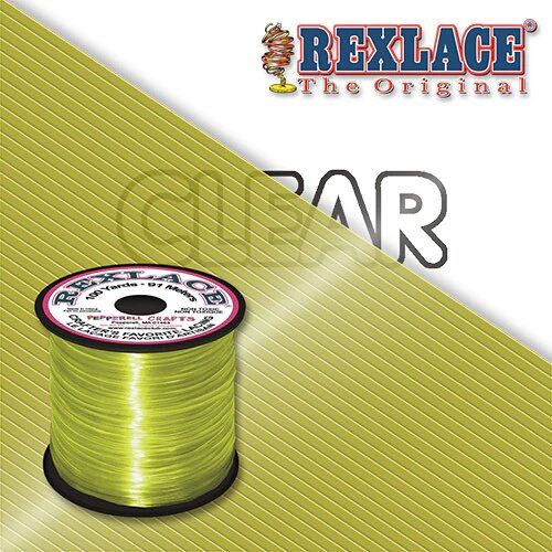 Clear Yellow Plastic Rexlace 100 Yard Roll - artcovecrafts.com
