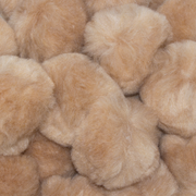 2 Inch Beige Craft Pom Poms 25 Pieces - artcovecrafts.com