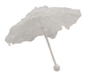 5 Inch Mini White Parasol Lace Umbrella