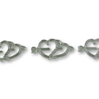 Mini Double Hearts with Arrow Acrylic Charms Capias 24 Pieces