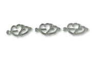 Mini Double Hearts with Arrow Acrylic Charms Capias 24 Pieces