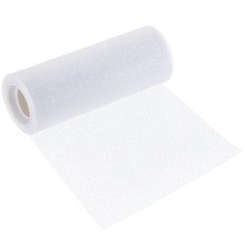White Glitter Tulle Roll 6 inch by 10 Yards