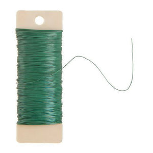 24 Gauge Green Floral Paddle Wire 1/4lb