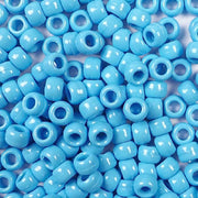 9mm Opaque Light Blue Pony Beads Bulk 1,000 Pieces