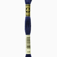 DMC 6 Strand Embroidery Floss Cotton Thread 336 Navy Blue 8.7 Yards 1 Skein