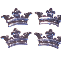 Blue Mini Crown Acrylic Charm Capias 24 Pieces