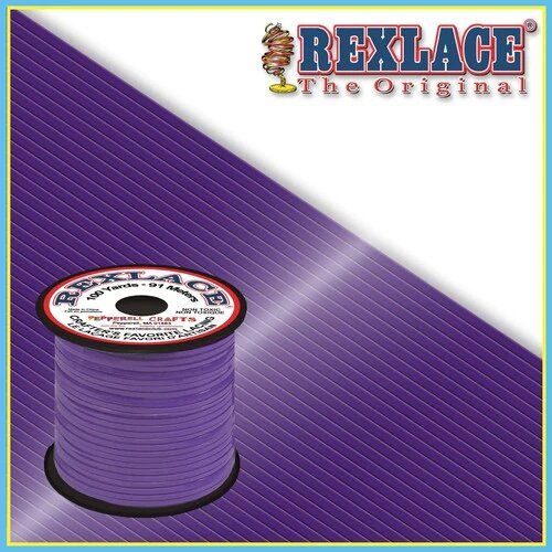 Purple Plastic Rexlace 100 Yard Roll - artcovecrafts.com