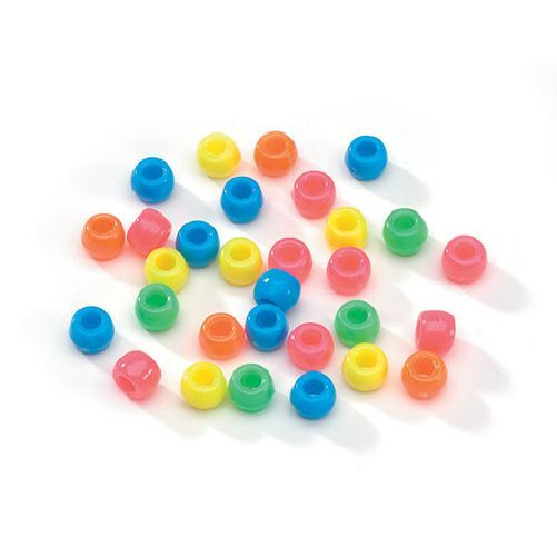 9mm Multi Neon Colors Pony Beads Bulk 1,000 Pieces