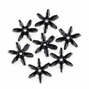 25mm Opague Black Starflake Beads 144 Pieces - artcovecrafts.com