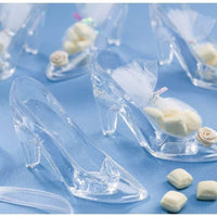 3.5 inch Mini Clear Plastic High Heel Cinderella Slipper 12 Pieces