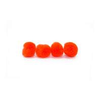 0.5 inch Orange Tiny Craft Pom Poms 100 Pieces - artcovecrafts.com