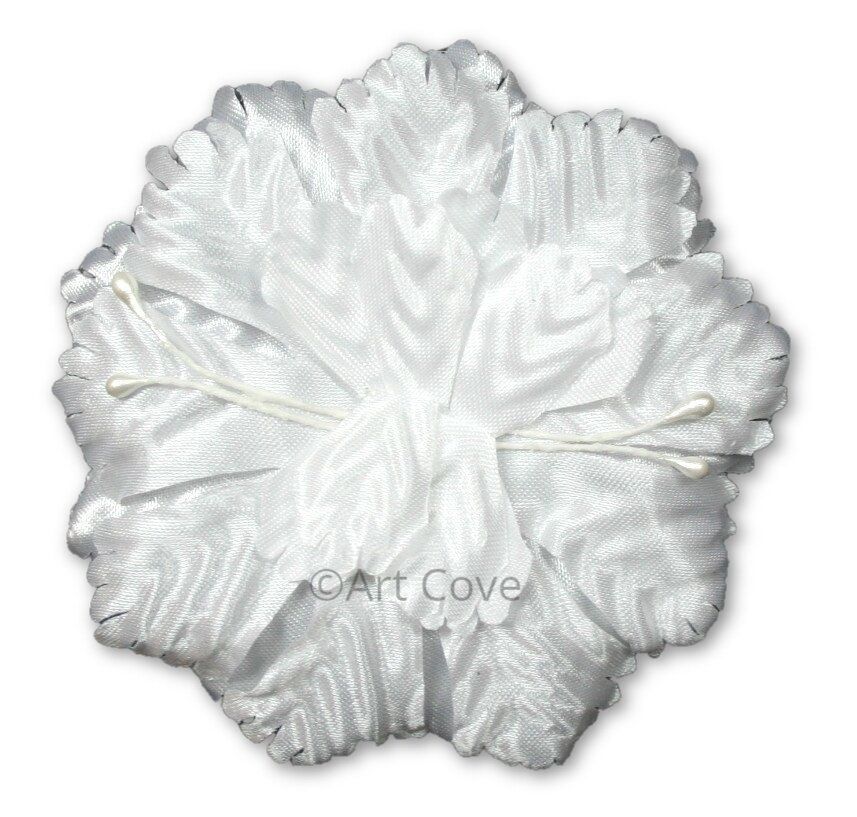 White Capia Flowers Bulk Wholesale Flat Carnation Base 144 Pieces - artcovecrafts.com