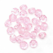 6mm Transparent Pink Rondelle Faceted Beads 480 Pieces - artcovecrafts.com