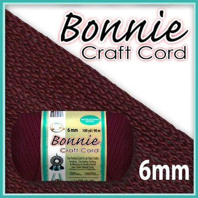 6mm Burgundy Macrame Cord 100 Yards