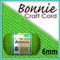 6mm Parrot Green Macrame Cord 100 Yards
