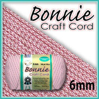 6mm Pink Macrame Cord 100 Yards