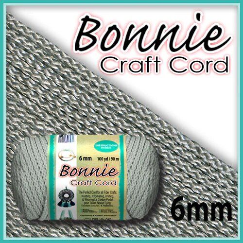 Bonnie Macrame Craft Cord 6mmX100yd (shadow Gray), Pepperell