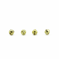 6mm Tiny Miniature Gold Craft Jingle Bells Charms 100 Pieces - artcovecrafts.com