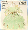 August Birthstone Angel Christmas Ornament Kit - artcovecrafts.com