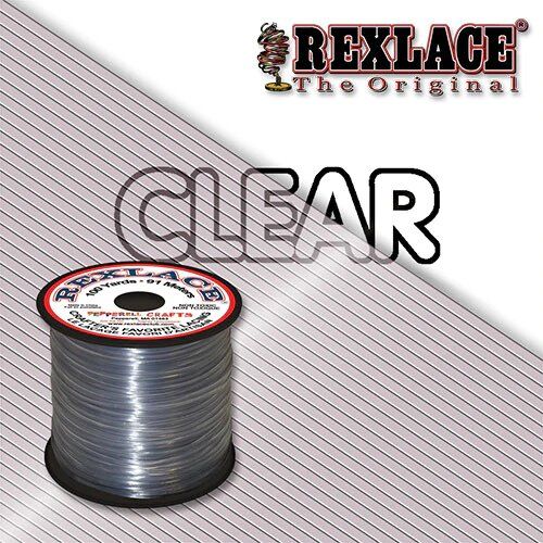 Clear Plastic Rexlace100 Yard Roll - artcovecrafts.com