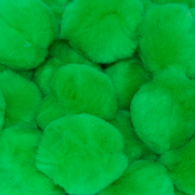 1.5 inch Neon Green Craft Pom Poms 50 Pieces - artcovecrafts.com
