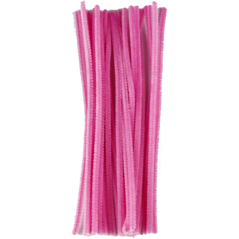 Light Pink Chenille Stems, 25 Pipe Cleaners, 12 Long, 6mm Craft 