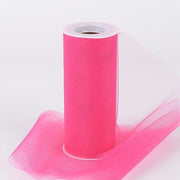 Hot Pink Tulle 6 inch Roll 25 Yards - artcovecrafts.com