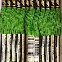 DMC 6 Strand Embroidery Floss Cotton Thread Bulk 906 Medium Parrot Green 8.7 Yards 12 Skeins
