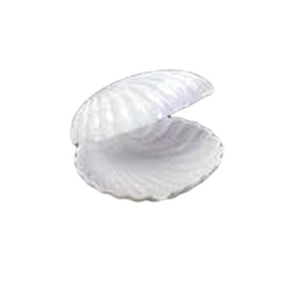 12 Medium Plastic Shell Candy Boxes Favors White 2.5 Inches Diameter - artcovecrafts.com