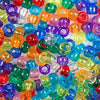 9mm Clear Multi Color Pony Beads Bulk 1,000 Pieces