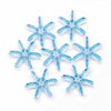 25mm Transparent Light Blue Sapphire Starflake Beads 144 Pieces - artcovecrafts.com