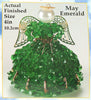 May Birthstone Angel Christmas Ornament Kit - artcovecrafts.com