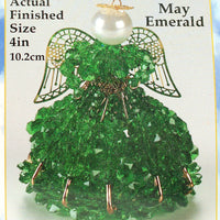 May Birthstone Angel Christmas Ornament Kit - artcovecrafts.com