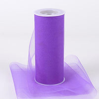 Purple Tulle 6 inch Roll 25 Yards - artcovecrafts.com