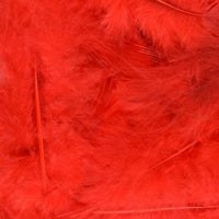 Red Fluff Marabo Craft Feathers 10.5 Grams