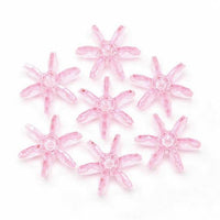 12mm Transparent Pink Starflake Beads 500 Pieces - artcovecrafts.com