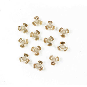 11 mm Acrylic Champagne Tri Beads 1,000 Pieces - artcovecrafts.com