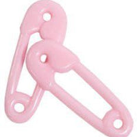 2.5 inch Pink Small Plastic Diaper Pins for Baby Shower Favors Bulk