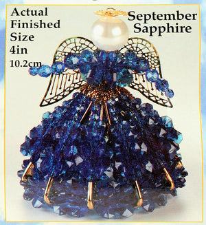 September Birthstone Angel Christmas Ornament Kit - artcovecrafts.com