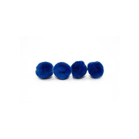 0.75 inch Royal Blue Mini Craft Pom Poms 100 Pieces - artcovecrafts.com