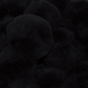 1.5 inch Black Craft Pom Poms 50 Pieces - artcovecrafts.com