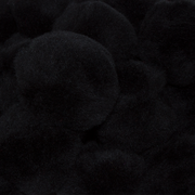 2 Inch Black Craft Pom Poms 25 Pieces - artcovecrafts.com