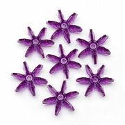 10mm Transparent Dark Purple Amethyst Starflake Beads 500 Pcs. - artcovecrafts.com