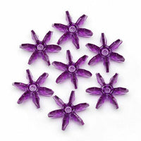 25mm Transparent Purple Amethyst Starflake Beads 144 Pieces - artcovecrafts.com