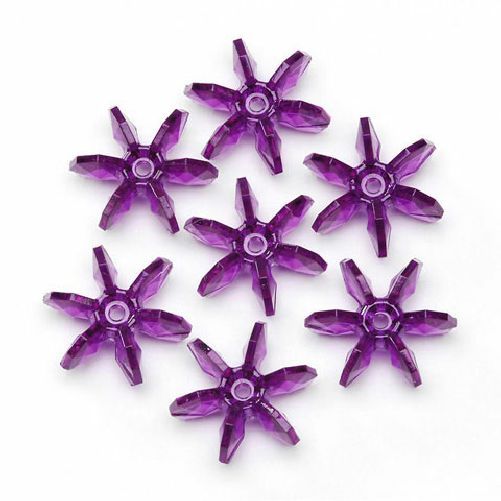 12mm Transparent Dark Purple Amethyst Starflake Beads 500 Pieces - artcovecrafts.com